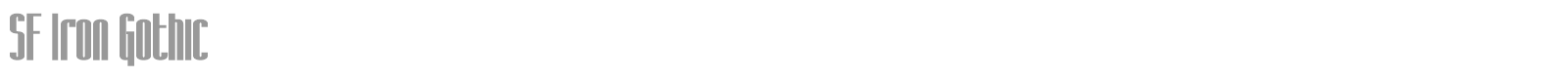 SF Iron Gothic font preview